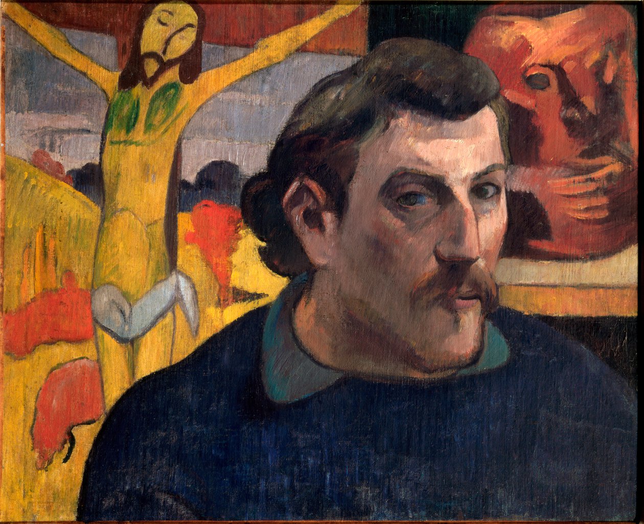 Auto-retrato com Cristo Amarelo de Paul Gauguin
