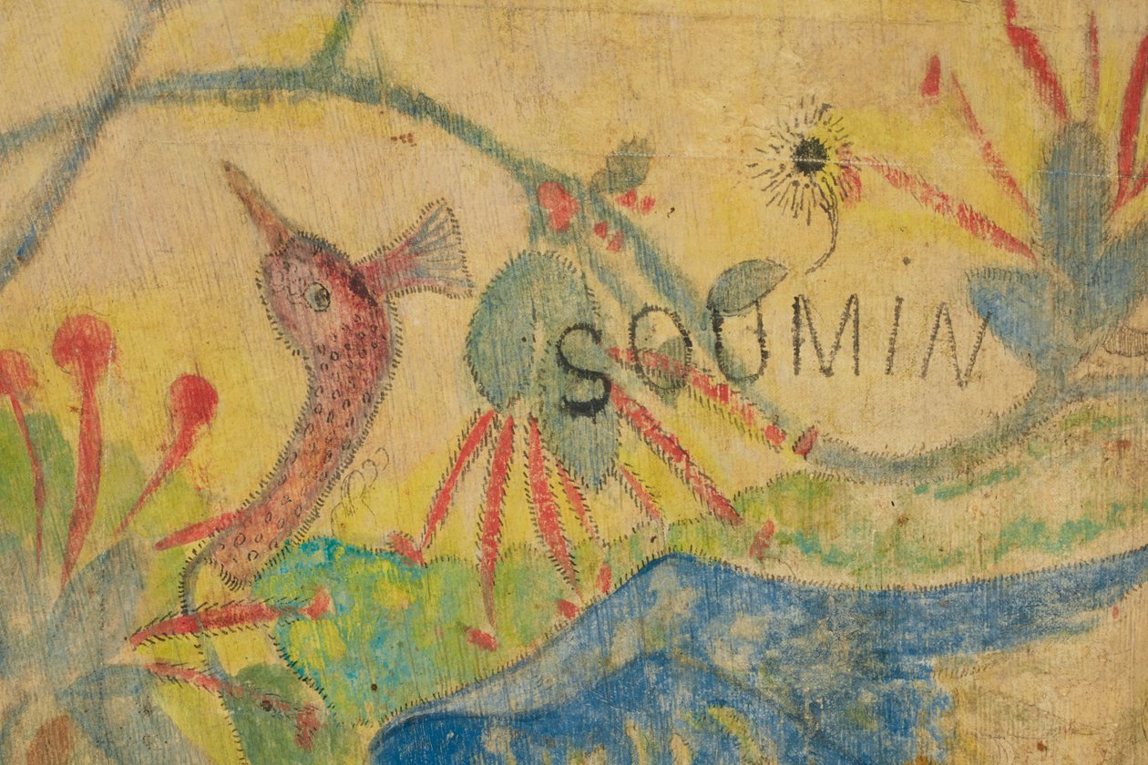 O Ibis azul, detalhe, 1892 de Paul Gauguin