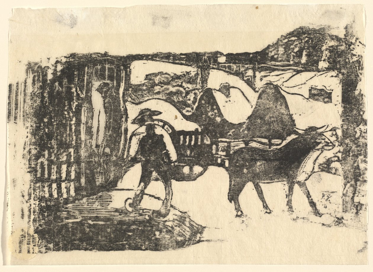 O Carro de Boi (Le char a boeufs) de Paul Gauguin