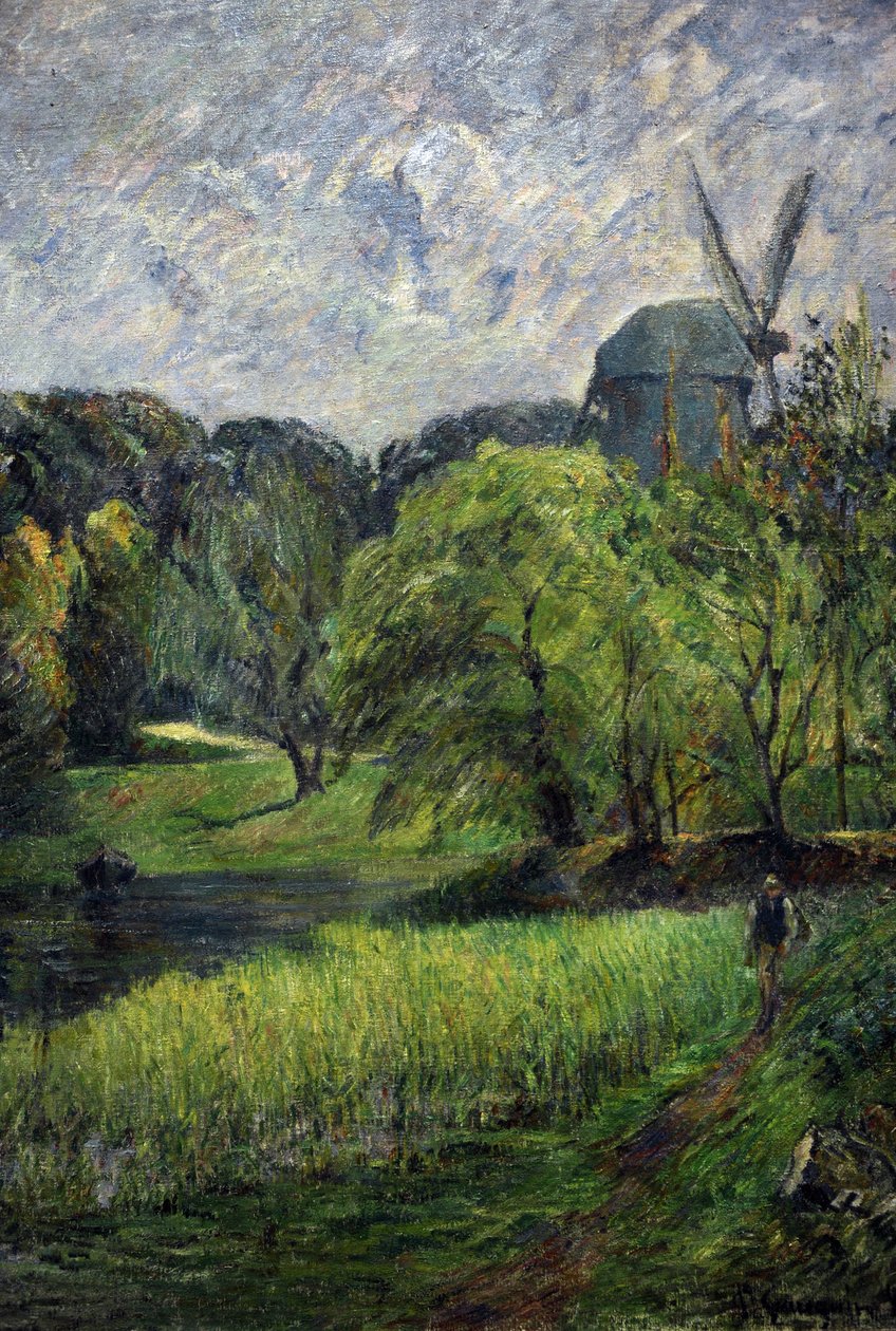 Moinho da rainha, Østervold Park, 1885 de Paul Gauguin