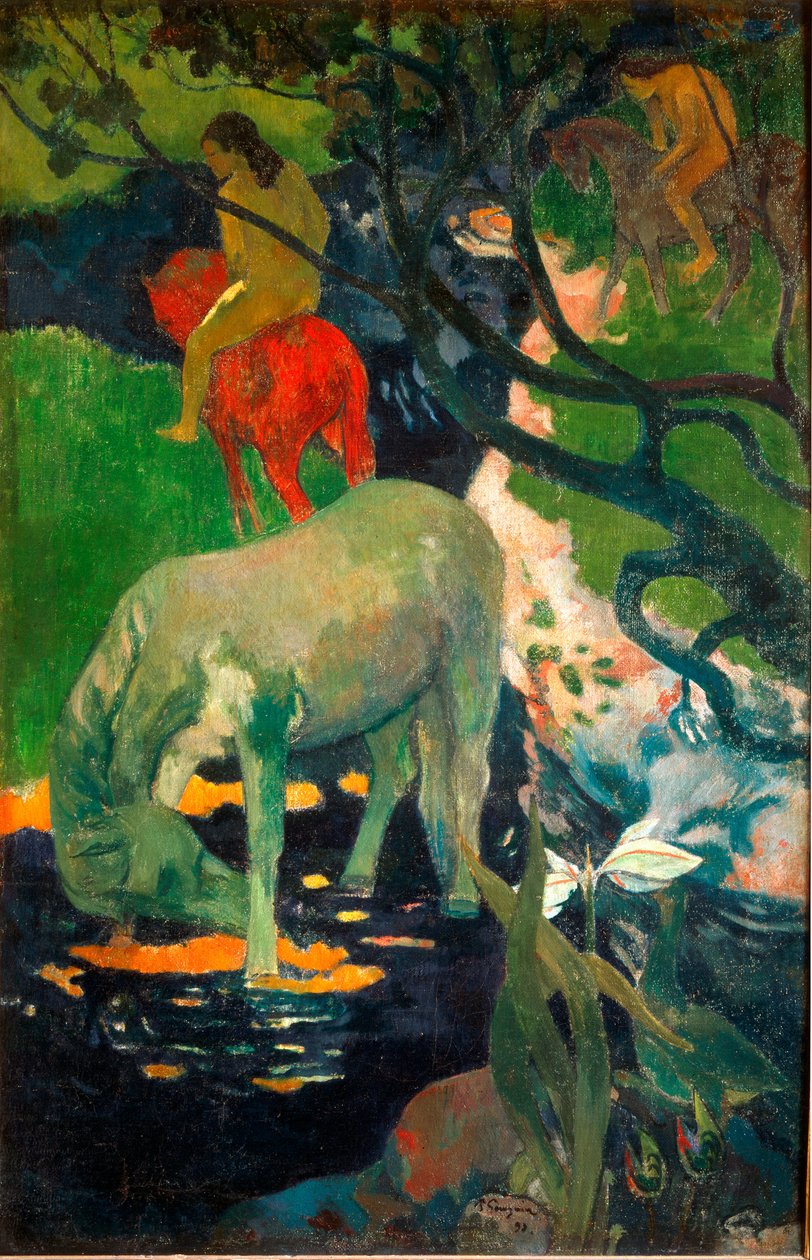 O Cavalo Branco (óleo sobre tela de Paul Gauguin