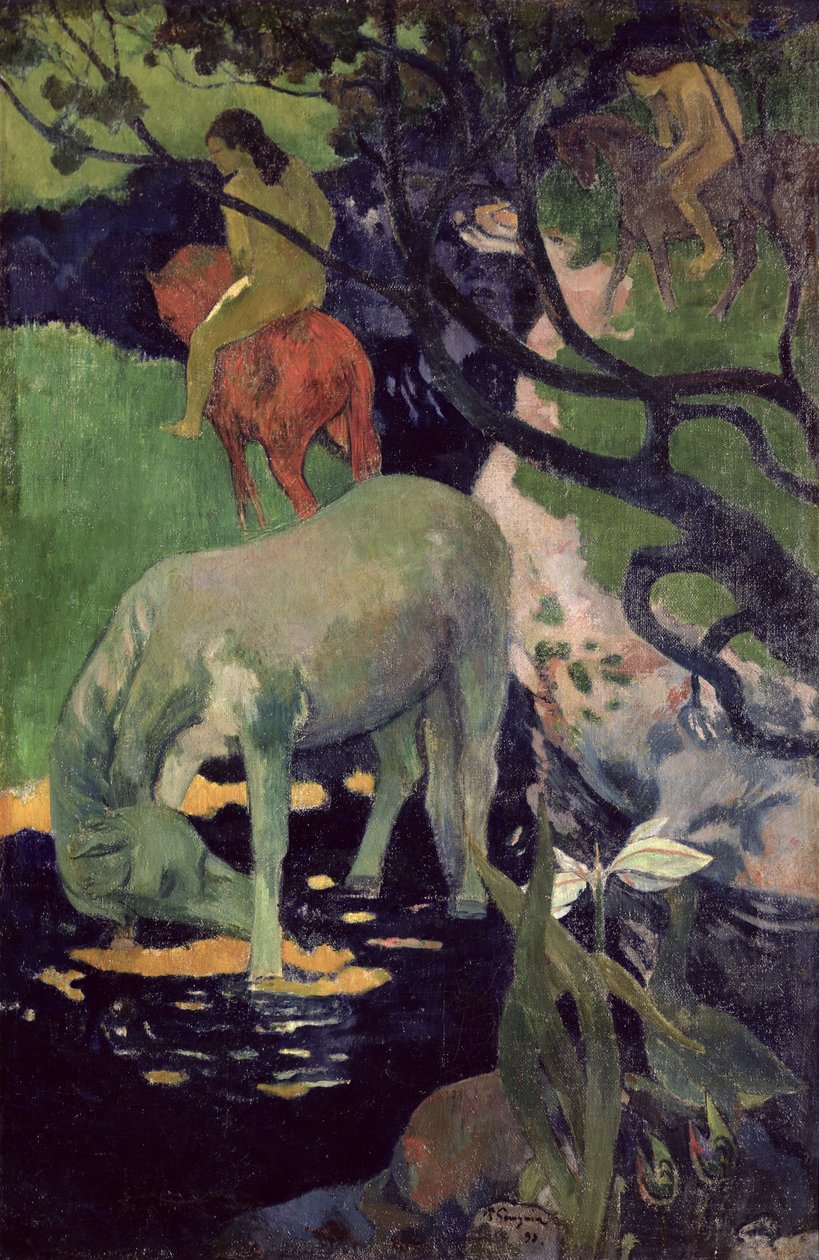 O cavalo branco, 1898 de Paul Gauguin