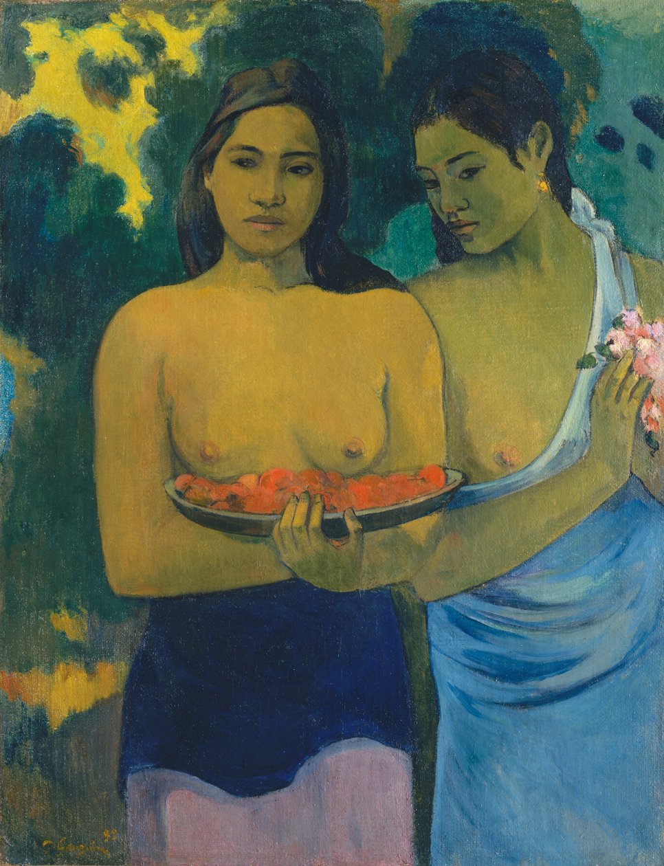 Duas mulheres taitianas de Paul Gauguin