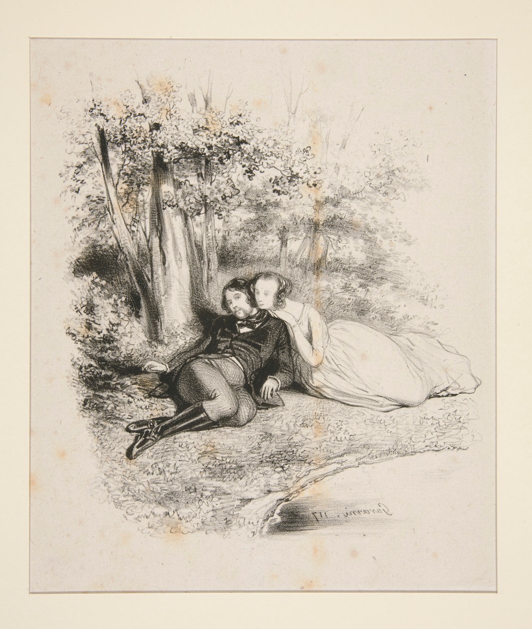 (DANS LES BOIS.) de Paul Gavarni