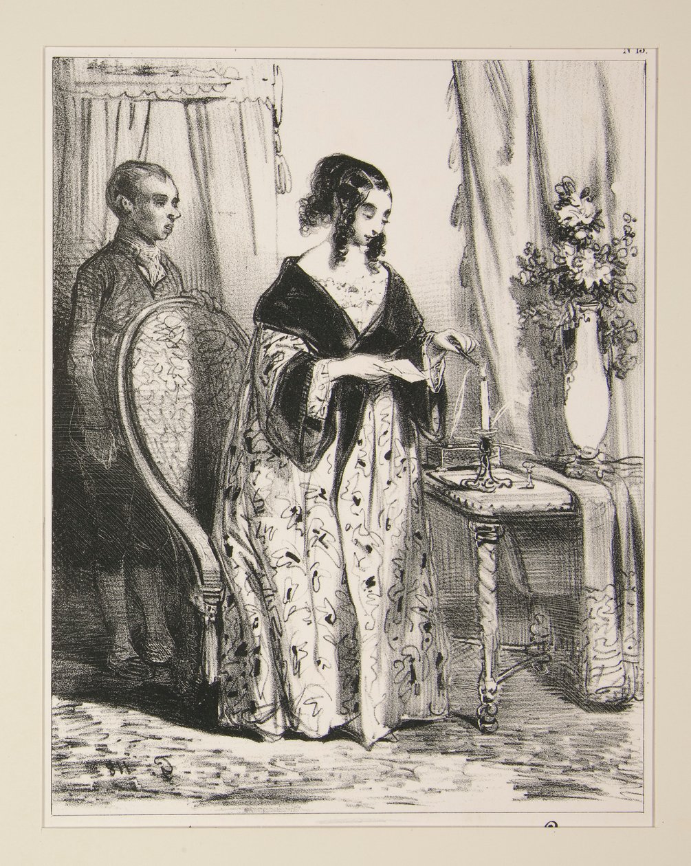 Desejo ao Sr. Emile um bom dia de Paul Gavarni