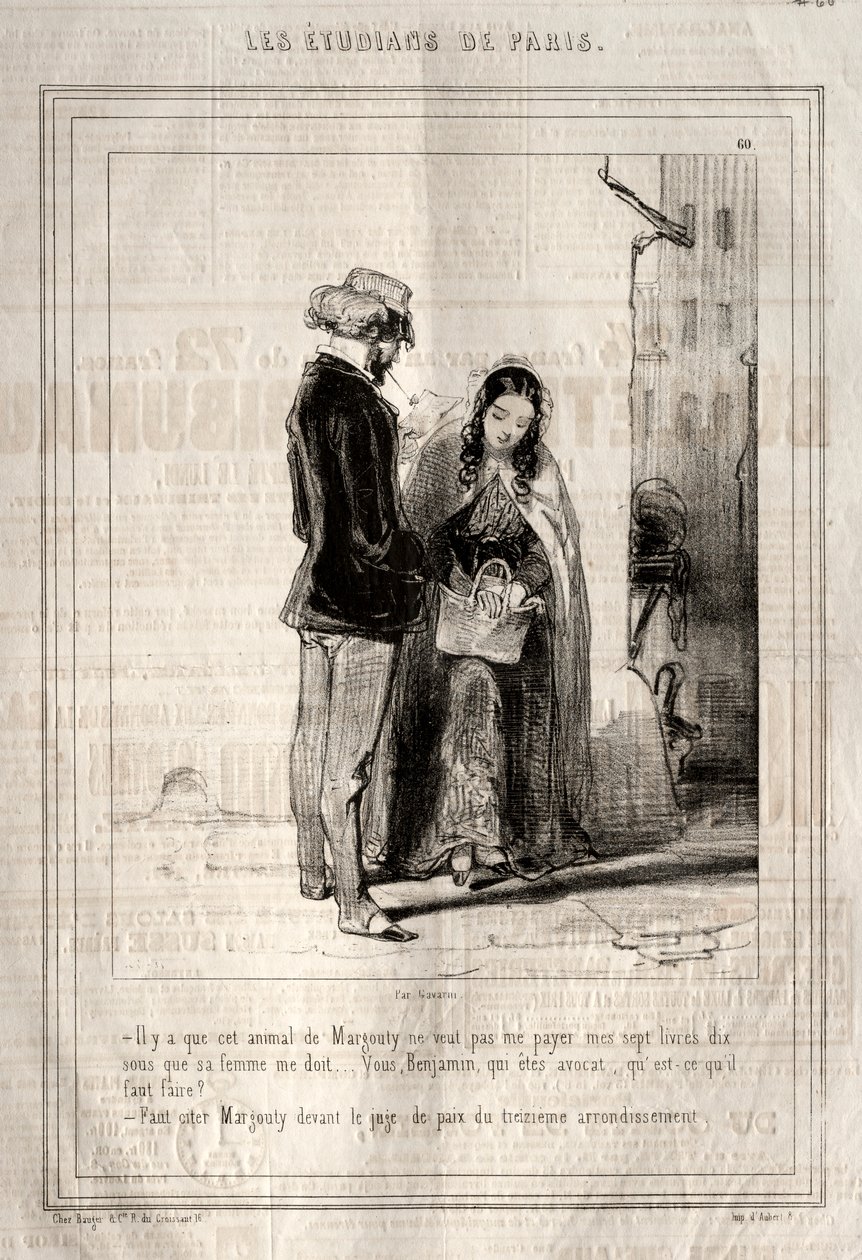 Estudantes de Paris, 1842. de Paul Gavarni