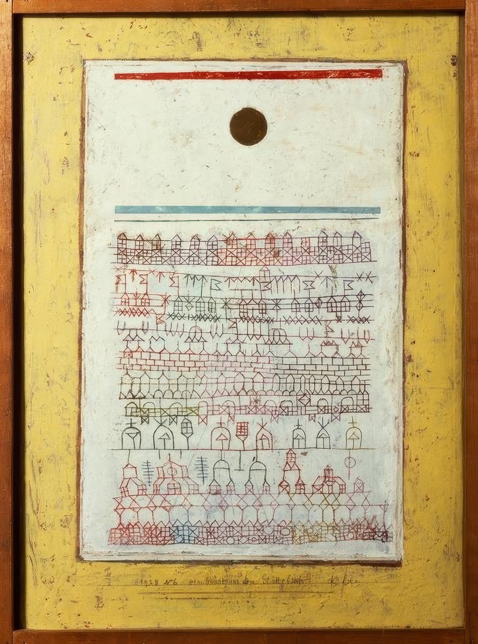Uma folha do livro da cidade de Paul Klee