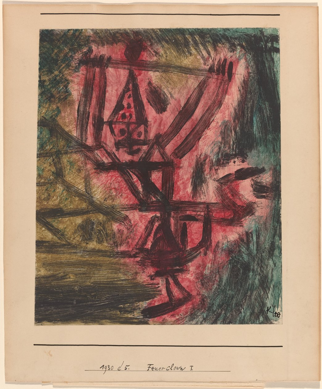 Feuer Clown I (Palhaço de Fogo) de Paul Klee