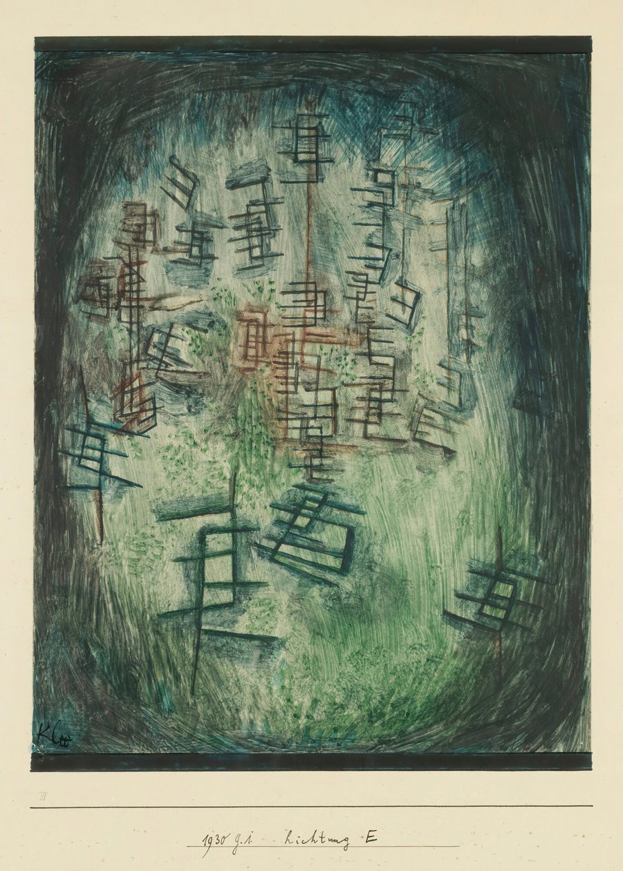 Glade E Clearing E, 1930. de Paul Klee