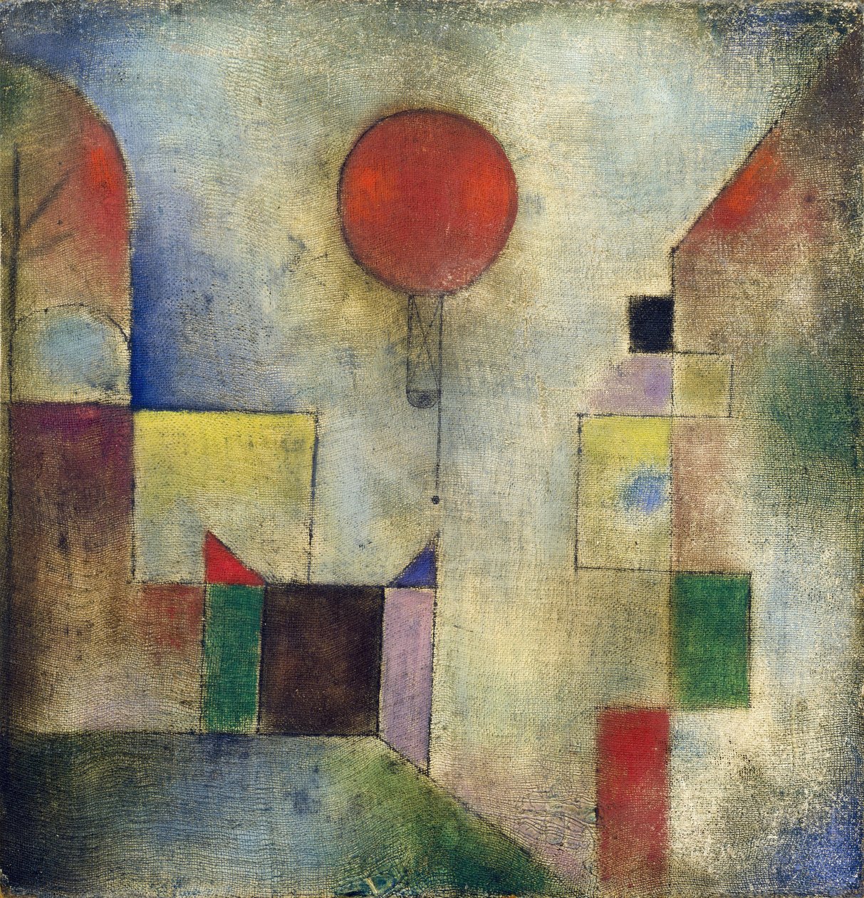 Balão vermelho, 1922. de Paul Klee