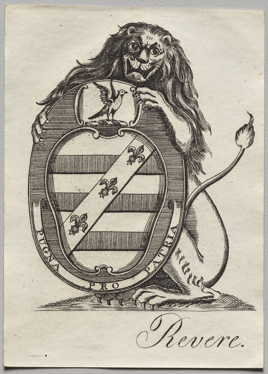 Bookplate: Brasão de armas de Paul Revere II