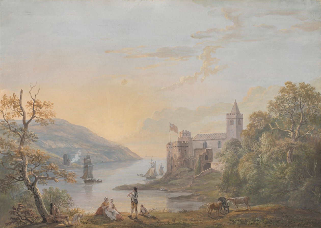 Castelo de Dartmouth de Paul Sandby