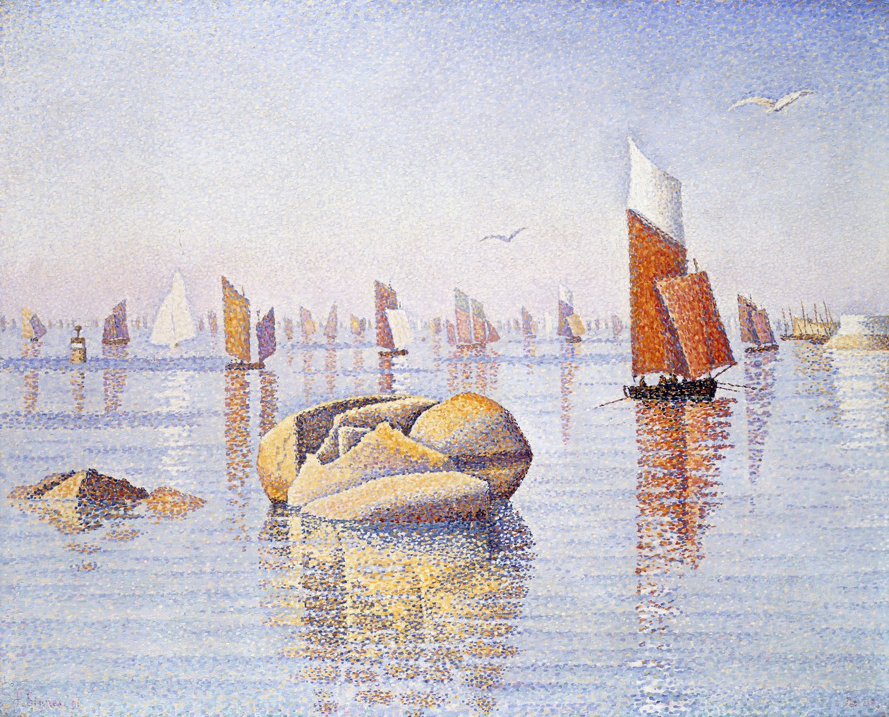 Concarneau, manhã quieta, 1891 de Paul Signac