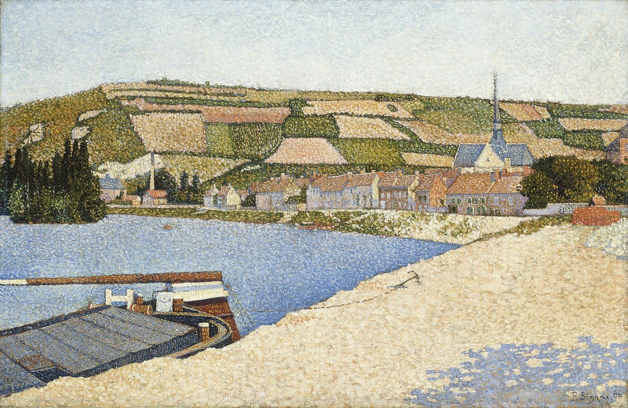 Les Andelys, Costa do Mar, 1886 de Paul Signac