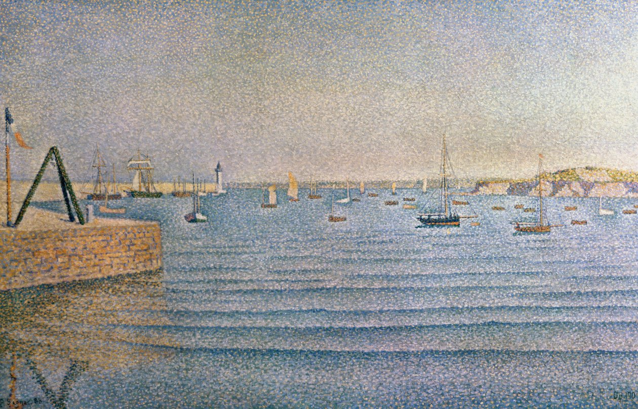 O porto em Portrieux, 1888 de Paul Signac