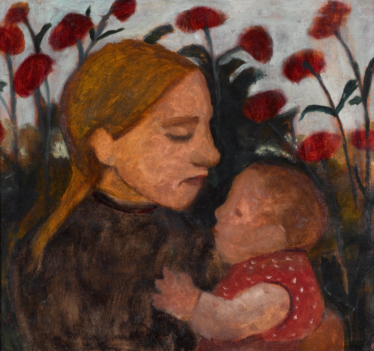 Menina, com, criança de Paula Modersohn Becker