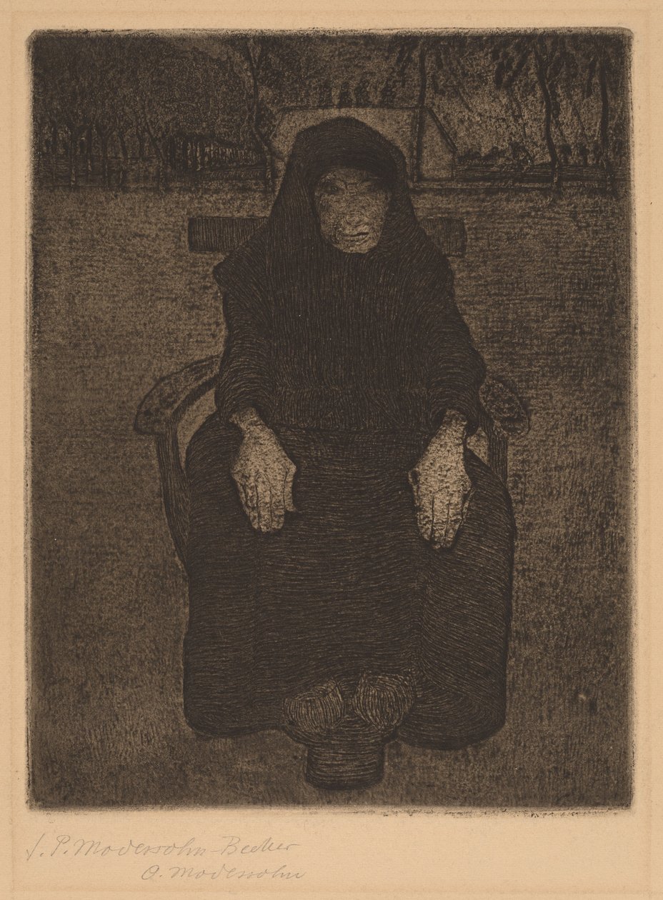 Velha Sentada de Paula Modersohn Becker