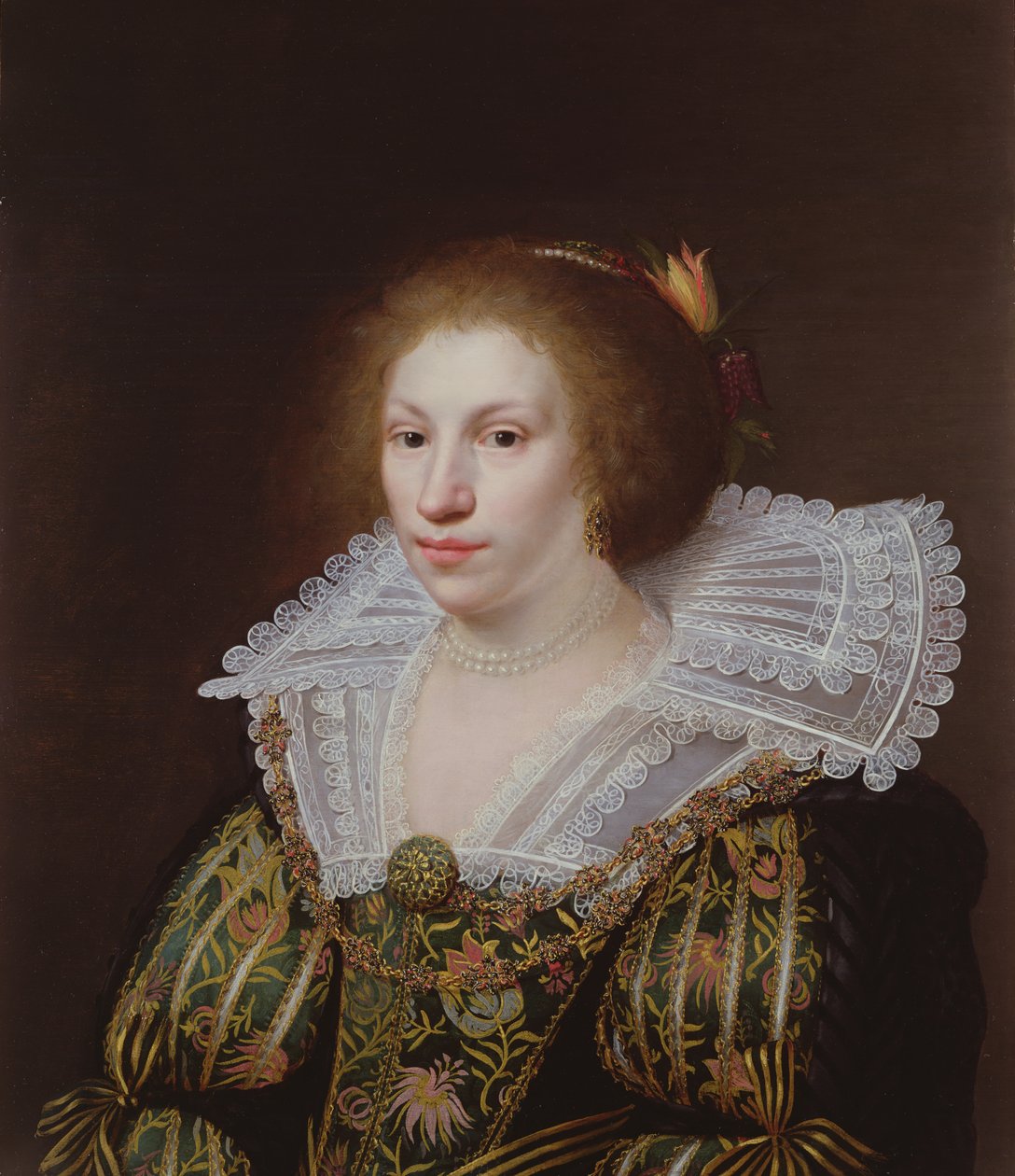 Retrato de uma jovem mulher de Paulus Moreelse