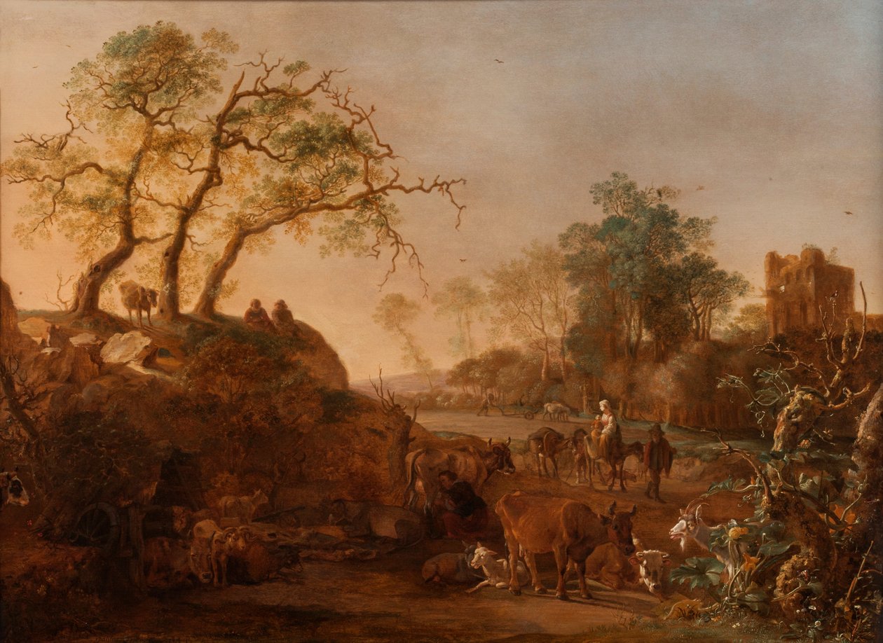 A fuga para o Egito, 1644 de Paulus Potter