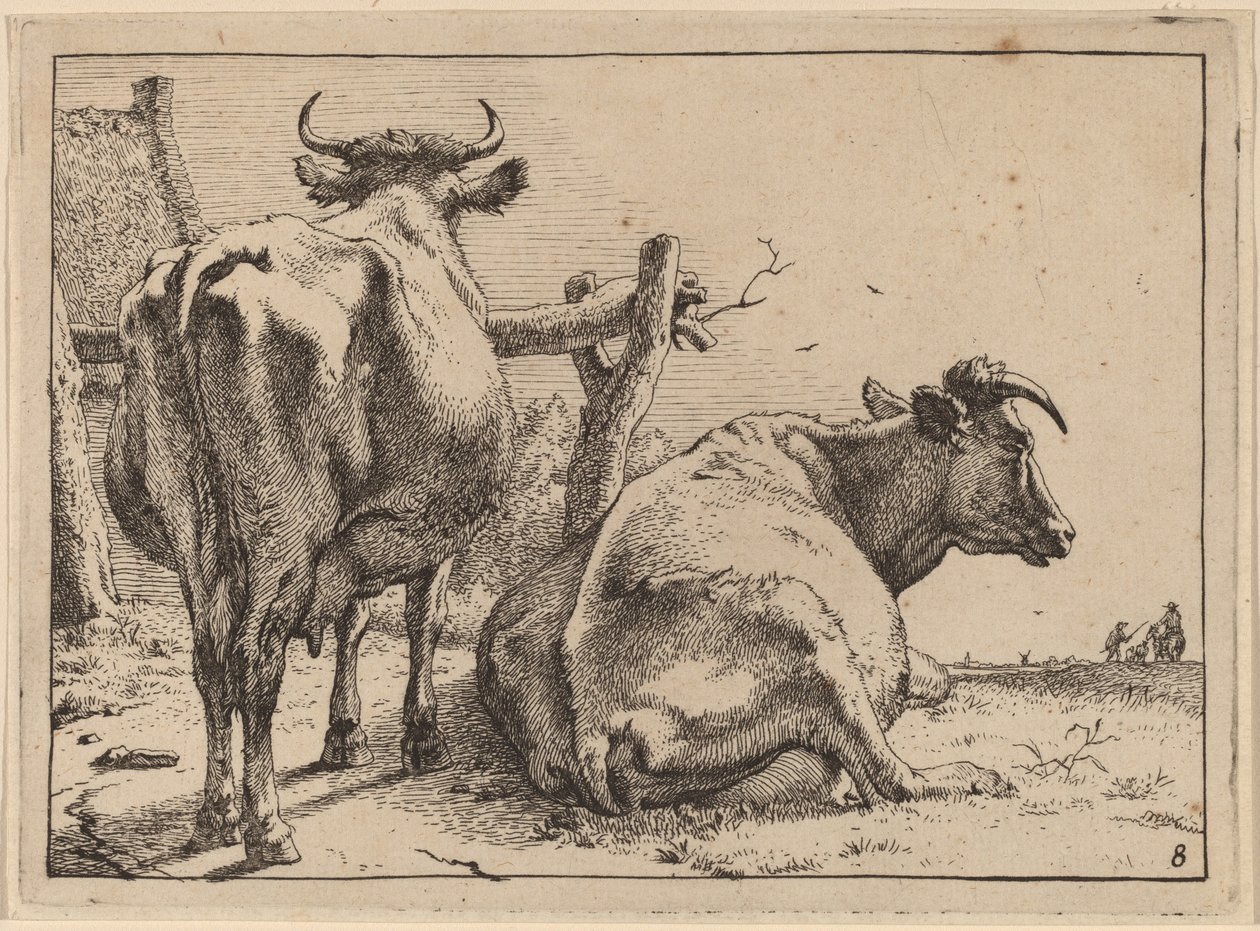 Duas vacas vistas por trás de Paulus Potter