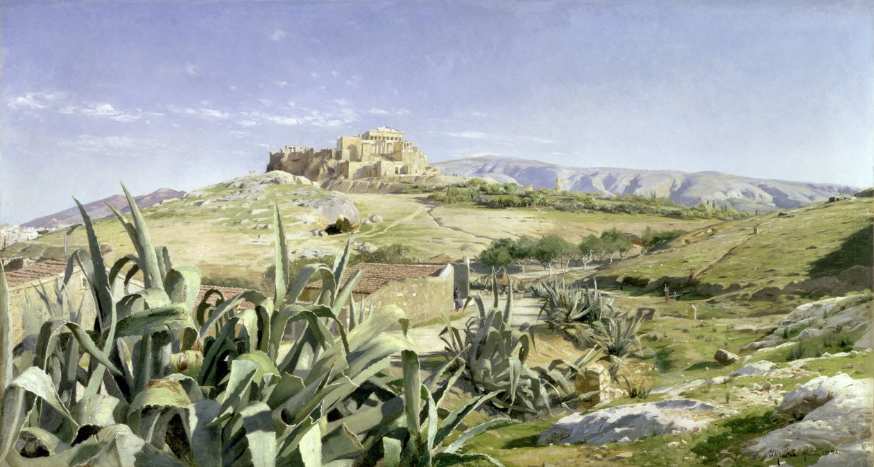 Vista para a Acrópole, 1893 de Peder Monsted