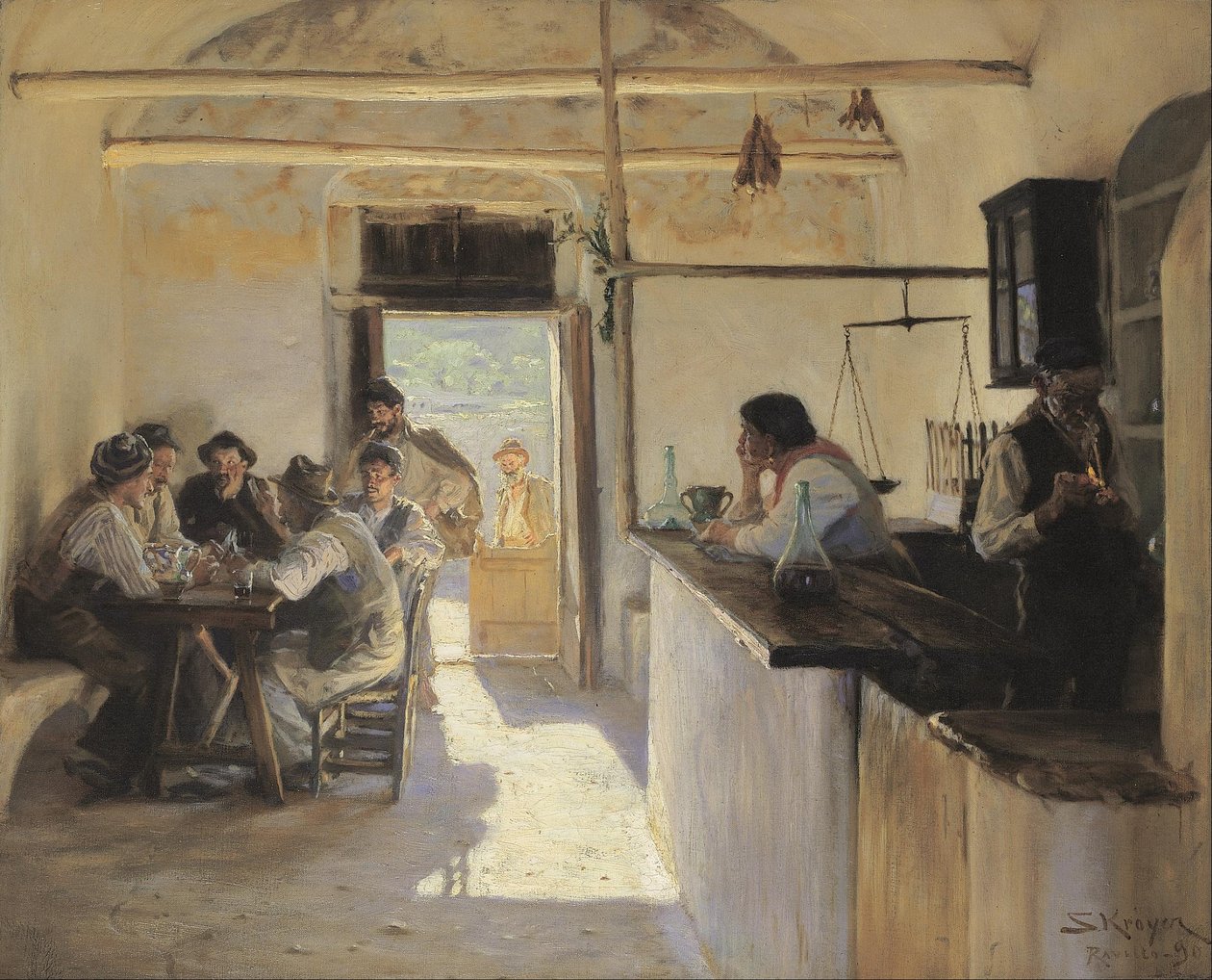 Osteria em Ravello. de Peder Severin Krøyer