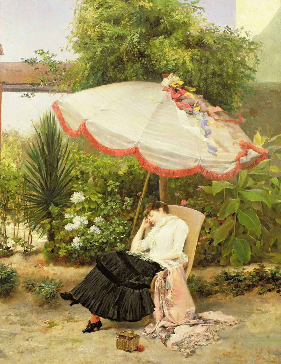 Menina sob um parasol de Pedro Lira