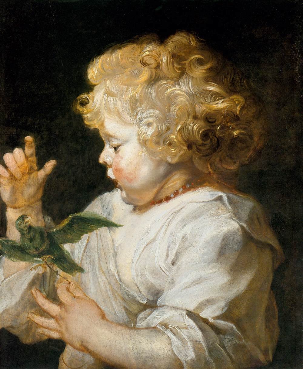 Menino com pássaro de Peter Paul Rubens