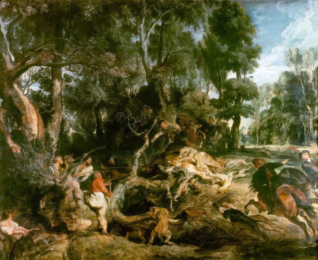 A caça ao javali de Peter Paul Rubens