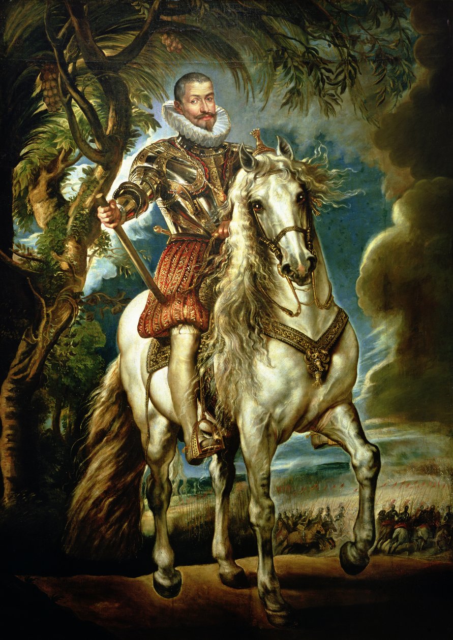 Retrato equestre do duque de Lerma (1553-1625) 1603 de Peter Paul Rubens