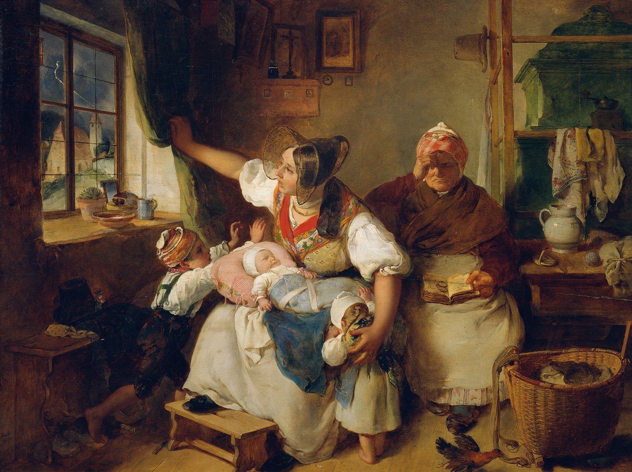 A tempestade, 1837. de Peter Fendi