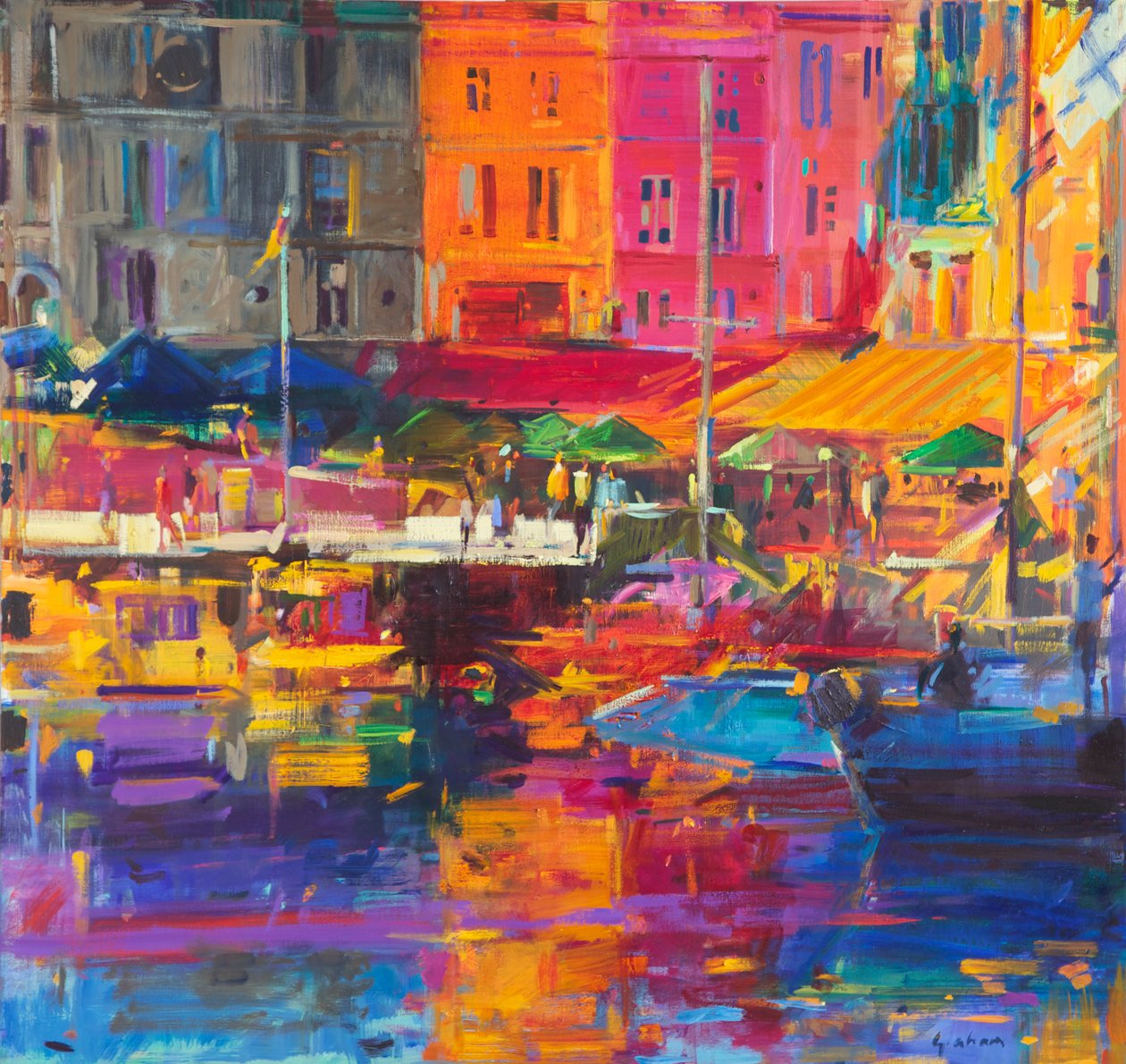 Porto de Honfleur, 2011 de Peter Graham (Contemporary)