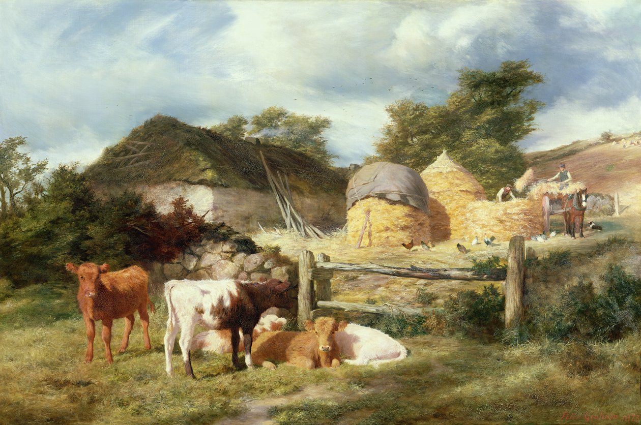 Um Highland Croft, 1873 de Peter Graham