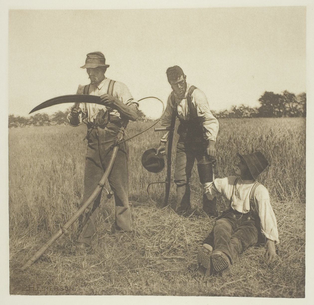 Na colheita da cevada (Suffolk) de Peter Henry Emerson