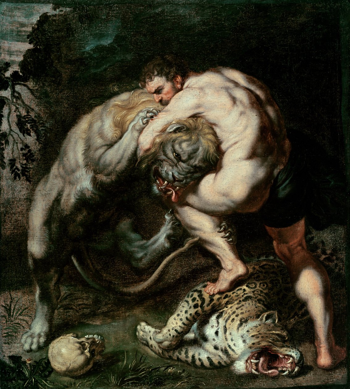 Hércules lutando contra o leão de Nemean de Peter Paul Rubens