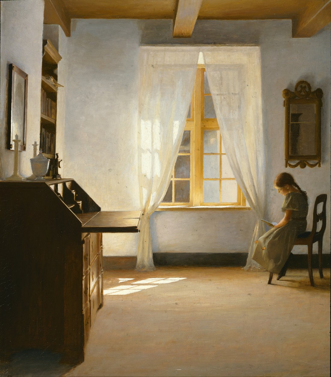 Menina lendo, 1901 de Peter Vilhelm Ilsted