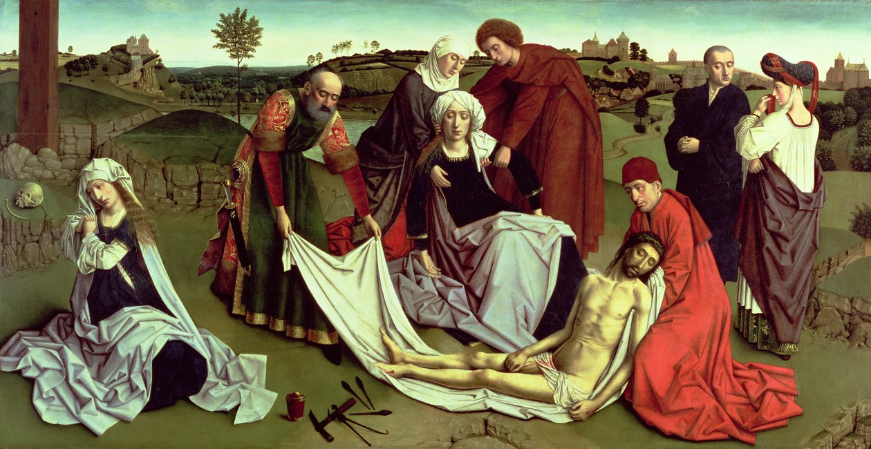 A lamentação sobre o cristo morto de Petrus Christus