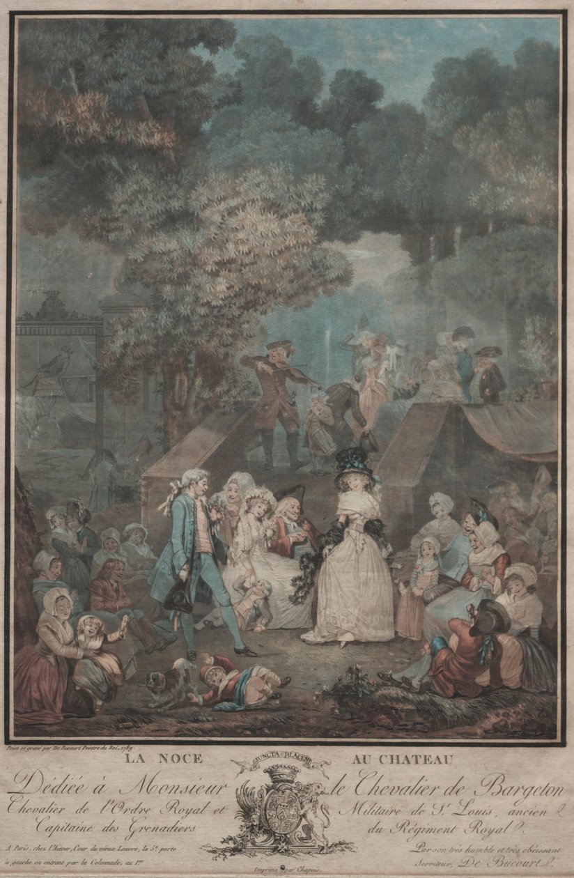 O casamento no castelo, 1789. de Philibert Louis Debucourt