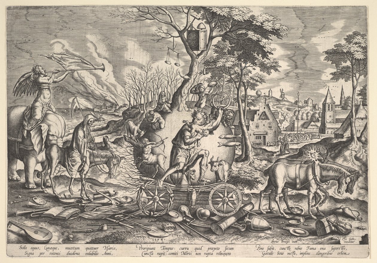 O triunfo do tempo, 1574. de Philip Galle