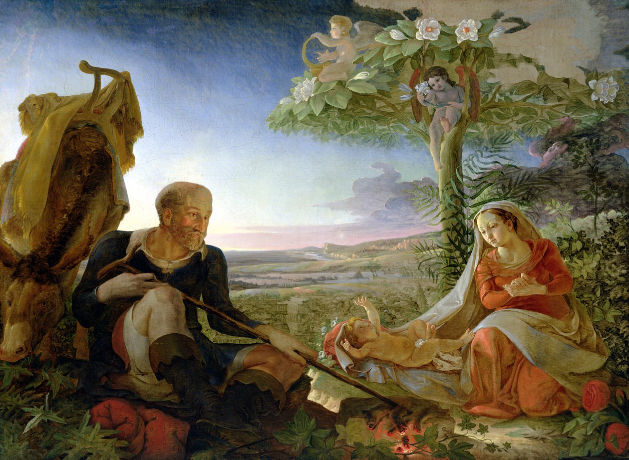 Descanse na fuga para o Egito, 1805-6 de Philipp Otto Runge