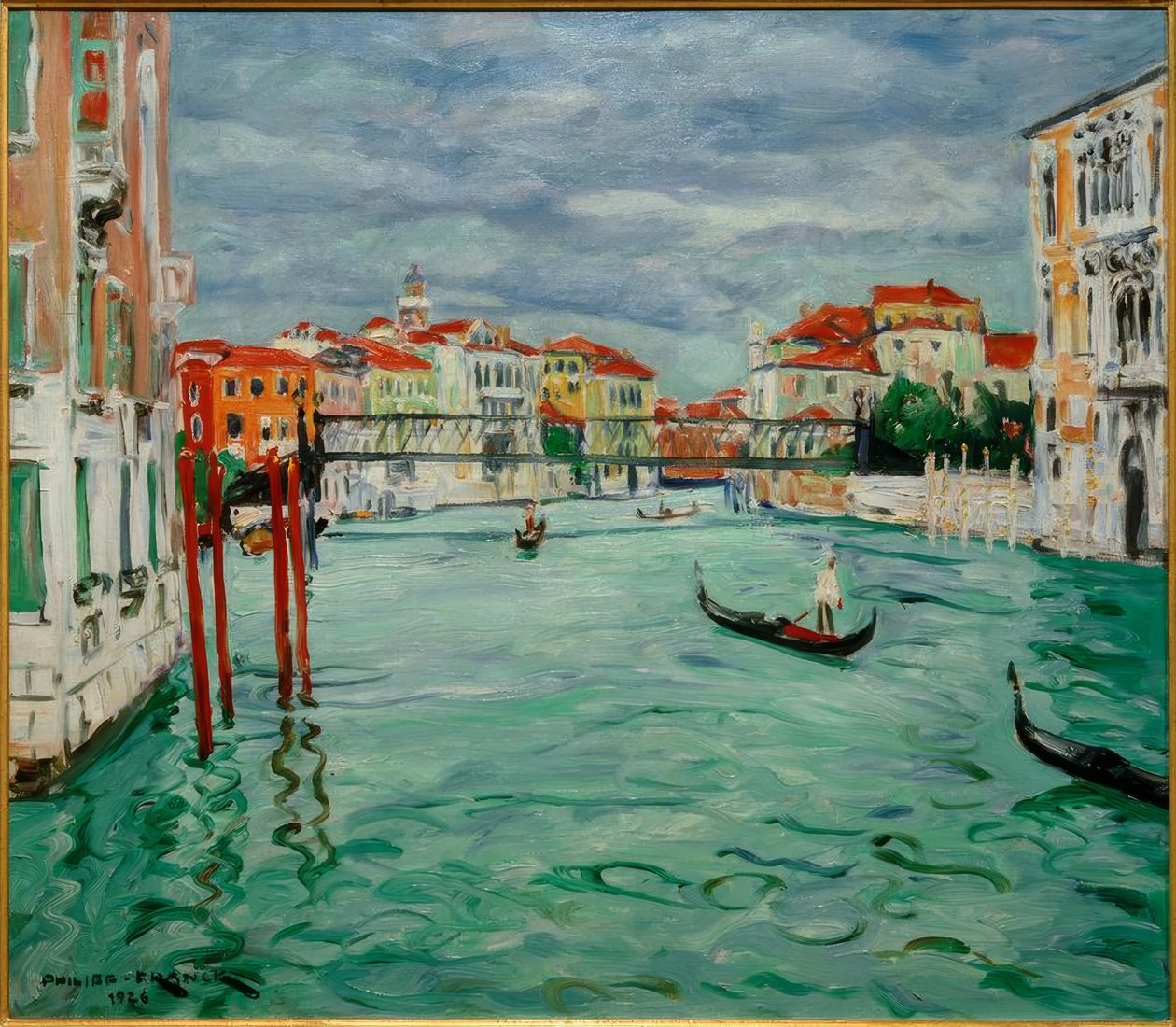 Canal com gôndolas de Philipp Franck
