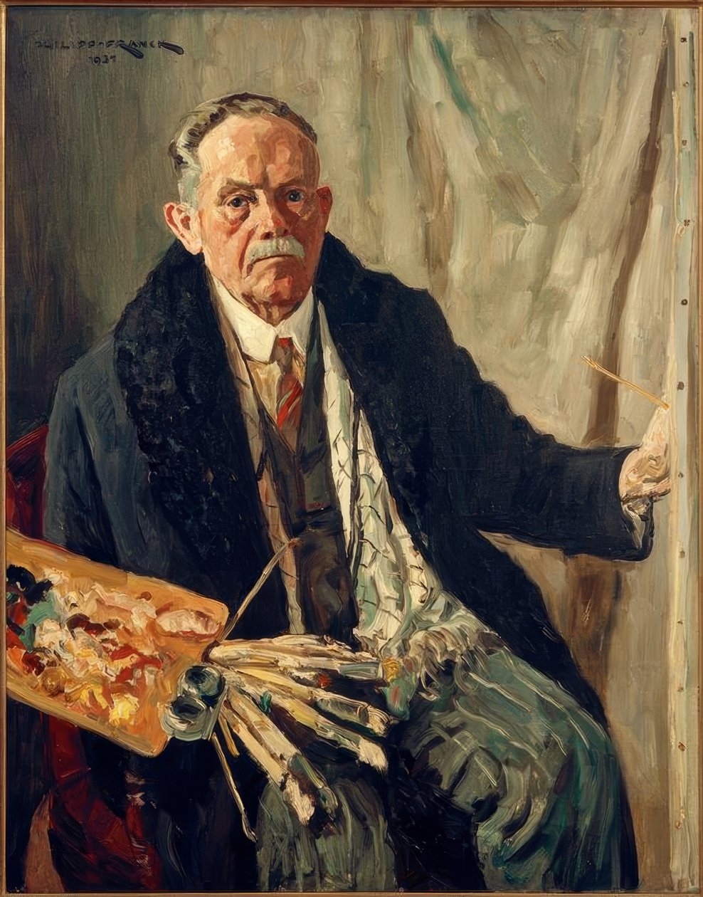 Auto-retrato no casaco de Philipp Franck