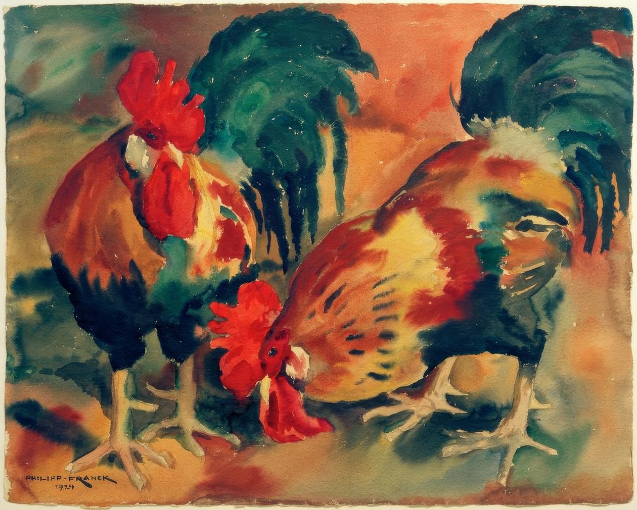 Dois galos de Philipp Franck