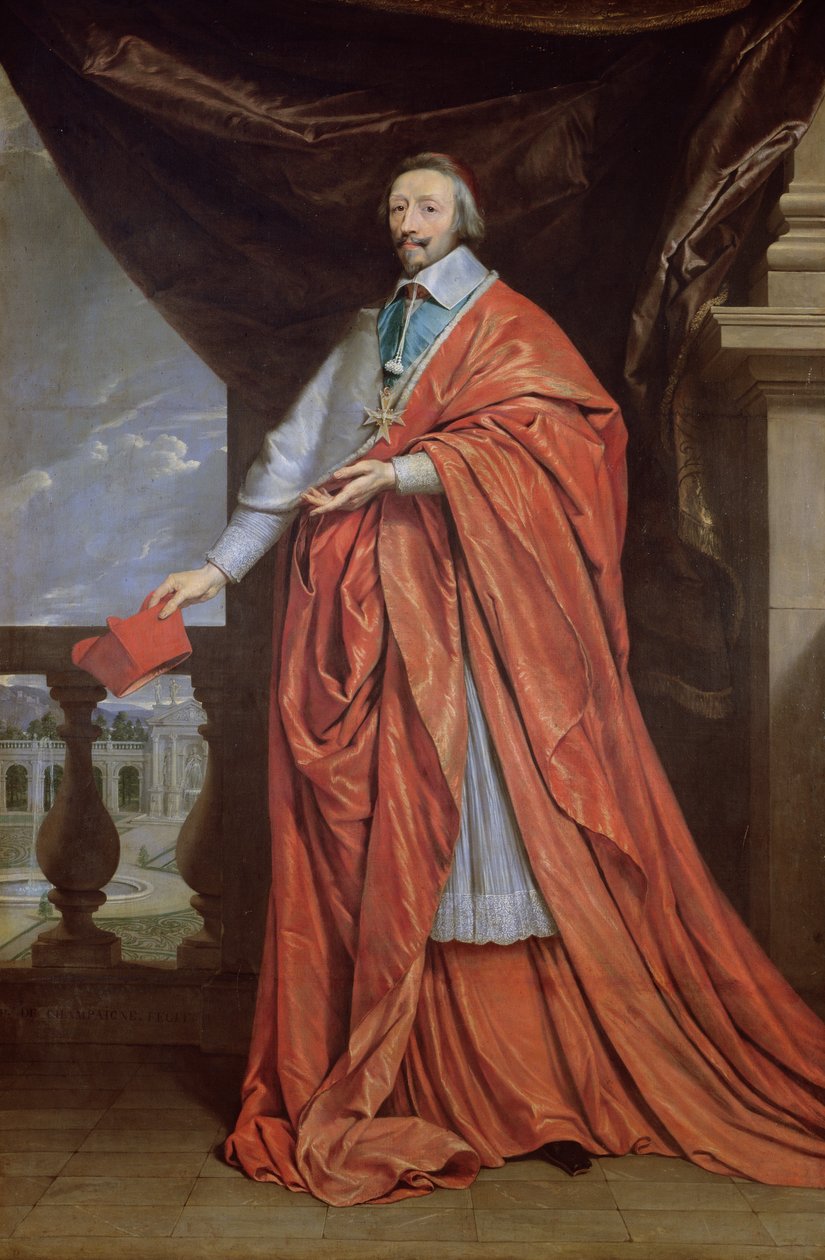 Retrato de Armand Jean du Plessis, Cardeal Richelieu (1585-1642) de Philippe de Champaigne