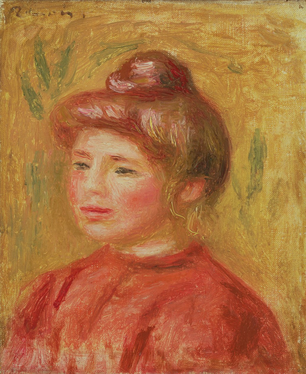 Busto da mulher em vermelho 1905–08 de Pierre Auguste Renoir