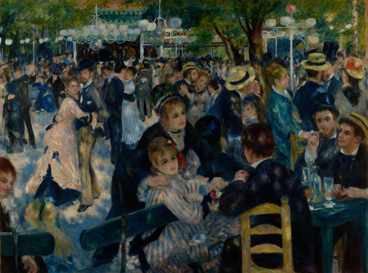 Dançar no Moulin de la Galette de Pierre Auguste Renoir