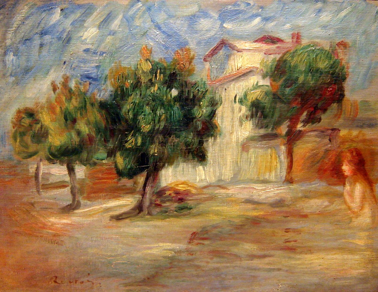 Nu em uma paisagem de Pierre Auguste Renoir