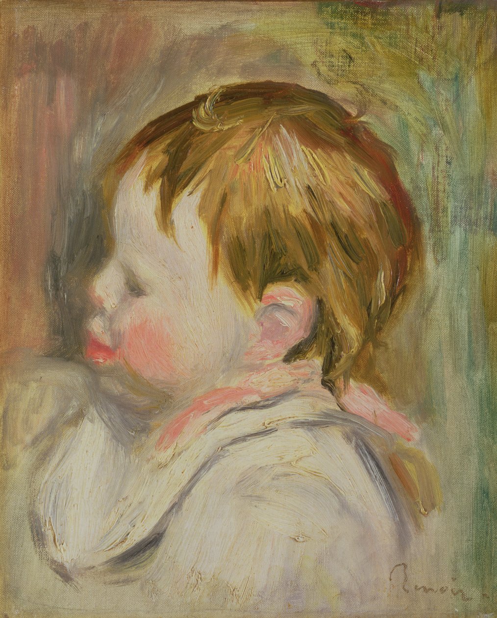 Cabeça de um bebê de Pierre Auguste Renoir
