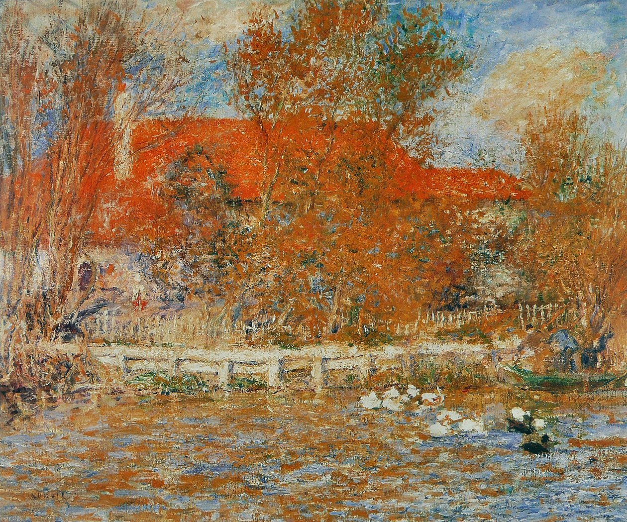 A lagoa do pato de Pierre Auguste Renoir