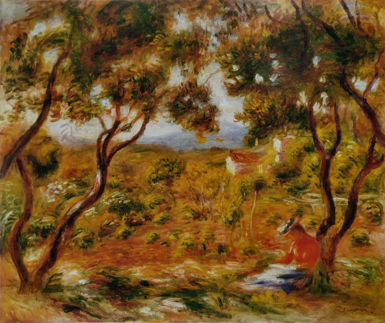 As videiras em Cagnes de Pierre Auguste Renoir